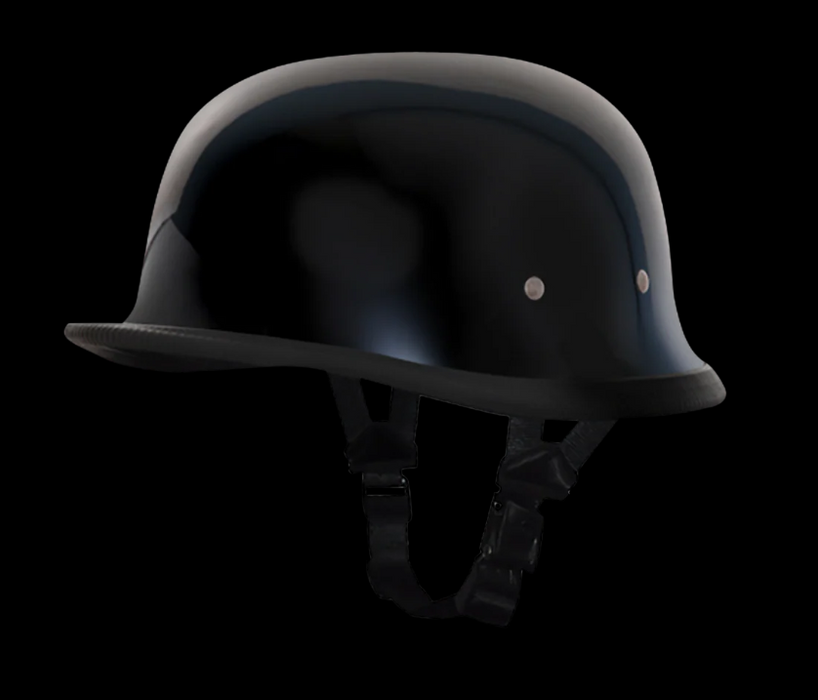 German Hi Gloss Black Helmet