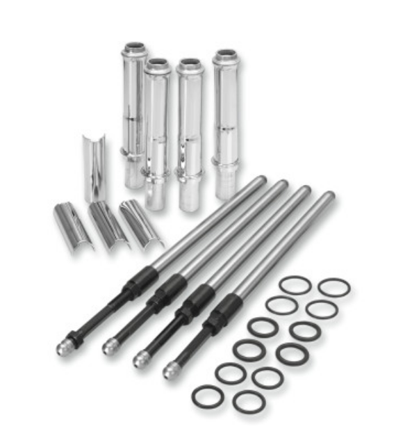 Quickee Pushrod Kit with Chrome Covers