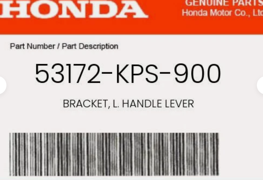 BRACKET, L. HANDLE LEVER