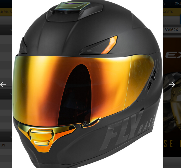 FLY RACING SENTINEL RECON HELMET MATTE BLACK/FIRE CHROME 2X