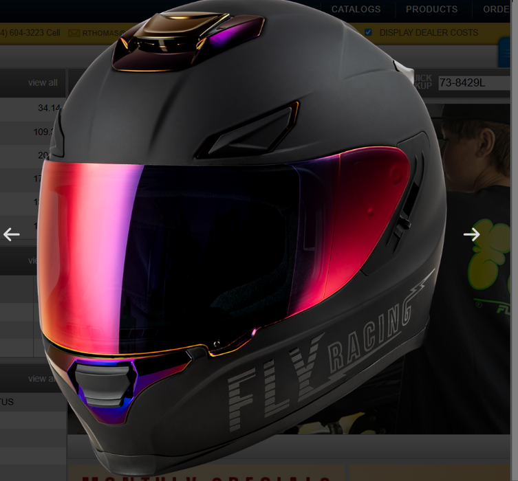 FLY RACING SENTINEL RECON HELMET MATTE BLACK/PURPLE CHROME LG