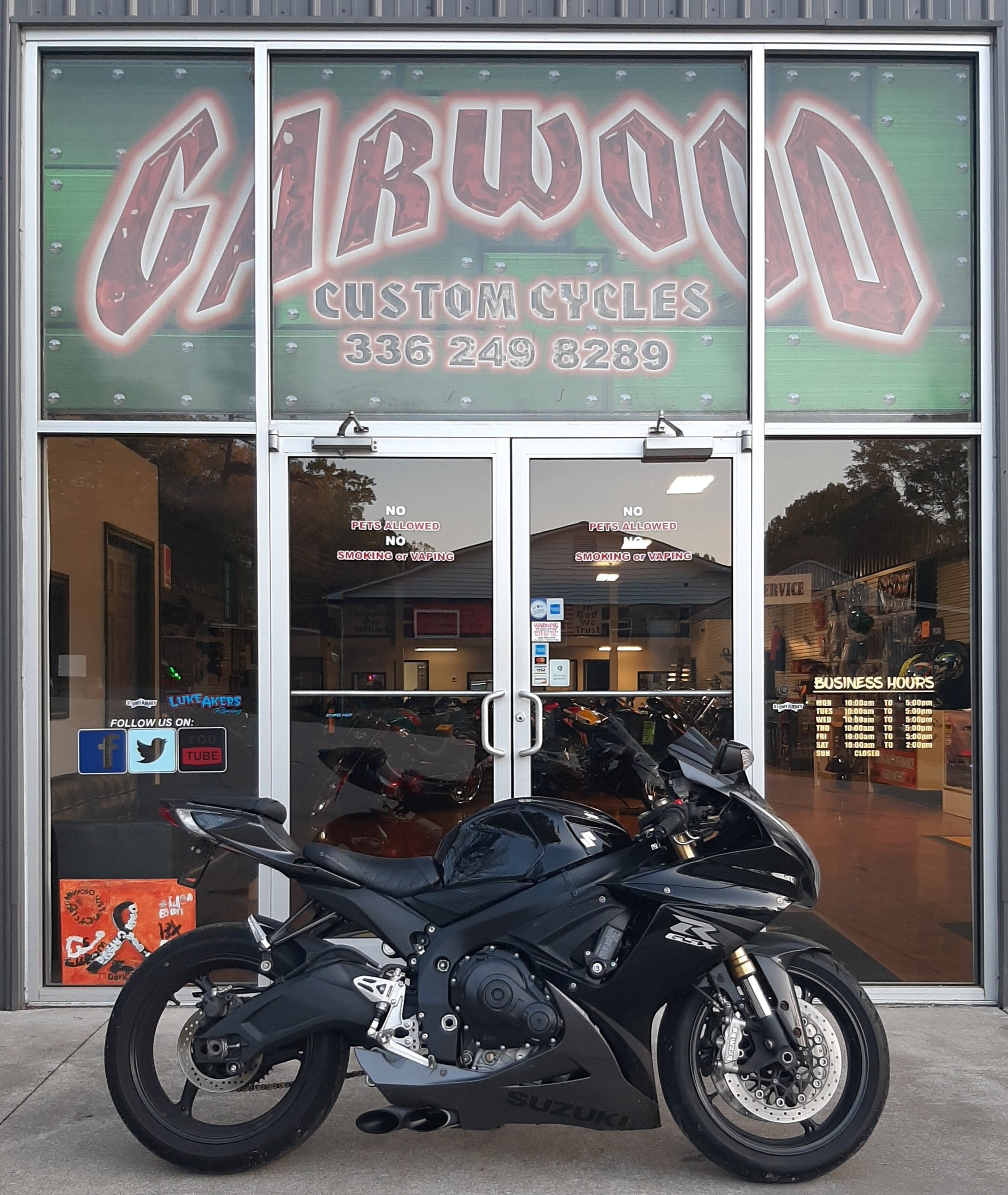 2013 Suzuki GSXR-750 Color: Black Mileage: 18,940 VIN: 100535