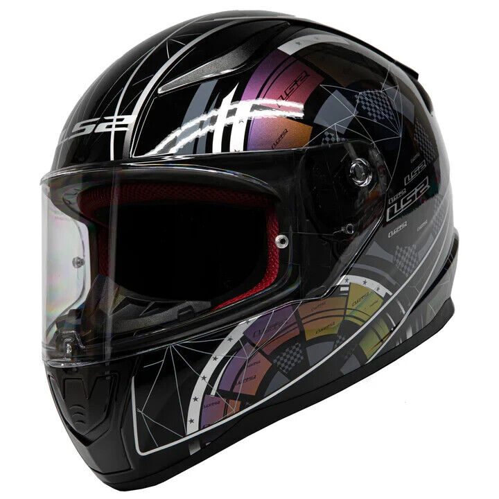 LS2 Rapid FF353 Tech 2.0 Chameleon Motorcycle Helmet Black/Green XL
