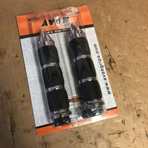 AVON Air Cushion Grips 1" for Metric Cruisers (SPIKE Chrome)