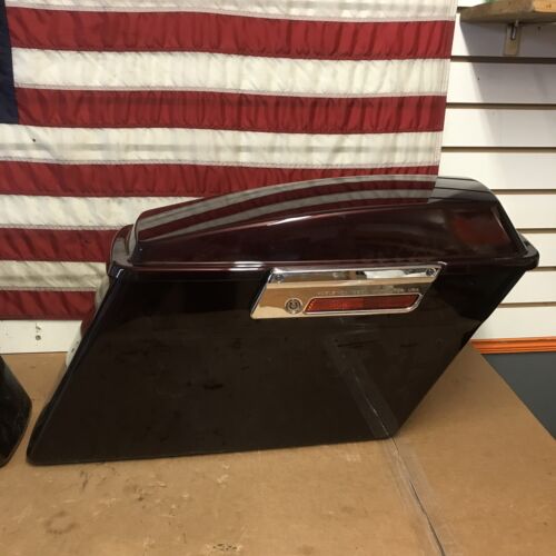 1994-2013 Harley Davidson Saddlebags Black Cherry pair OEM for Electra Glide