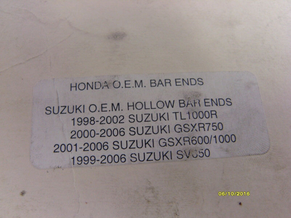 Pro-Tek Chrome Bar Ends For Honda & Suzuki Motorcycles  PBE-30C