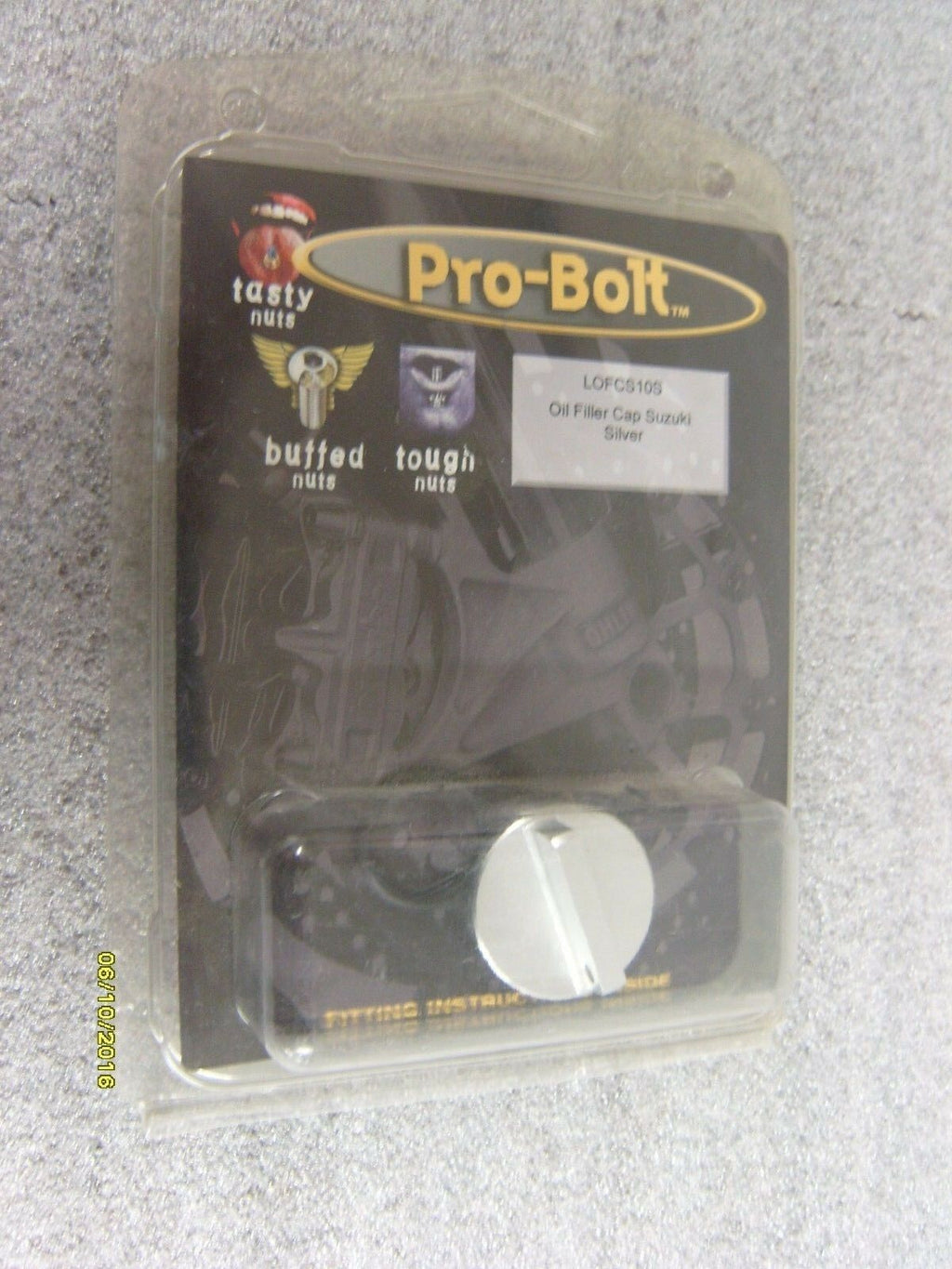 NEW!! Pro Bolt Alloy Oil Filler Cap Suzuki Silver  P/N LOFCS10S