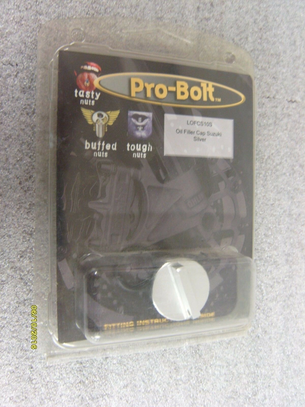 NEW!! Pro Bolt Alloy Oil Filler Cap Suzuki Silver  P/N LOFCS10S