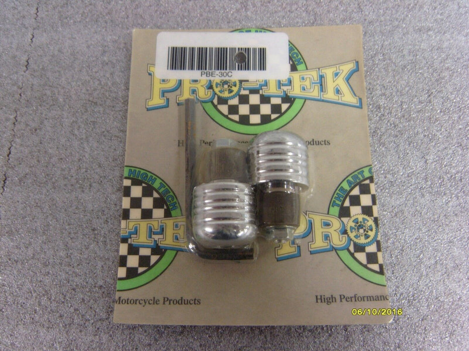 Pro-Tek Chrome Bar Ends For Honda & Suzuki Motorcycles  PBE-30C