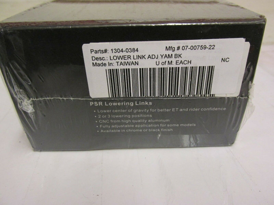 PSR Adjustable Lowering Links (Black) 2009-13 YZF-R1 1304-0384 NOS
