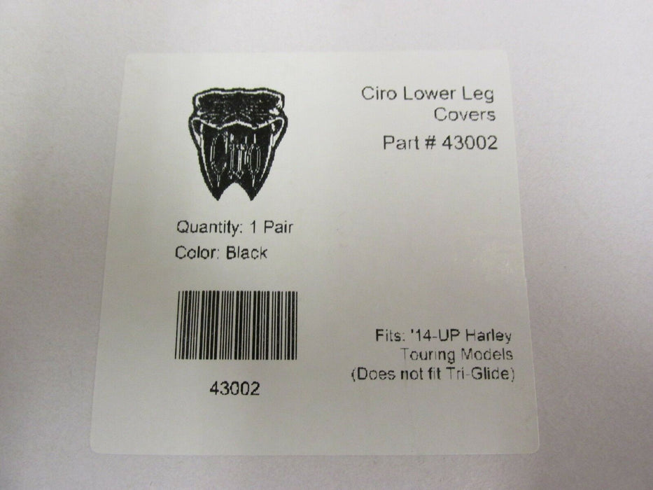 CIRO 43002 Lower Leg Covers Gloss Black w/o LEDs