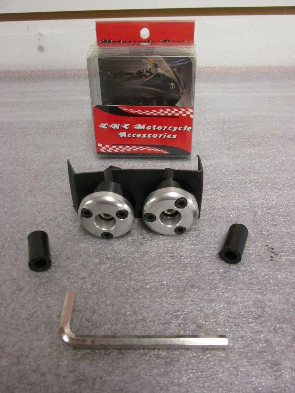 Motorcycle Handle Bar End Plug Grip Ends Caps 2PC 7/8" CNC