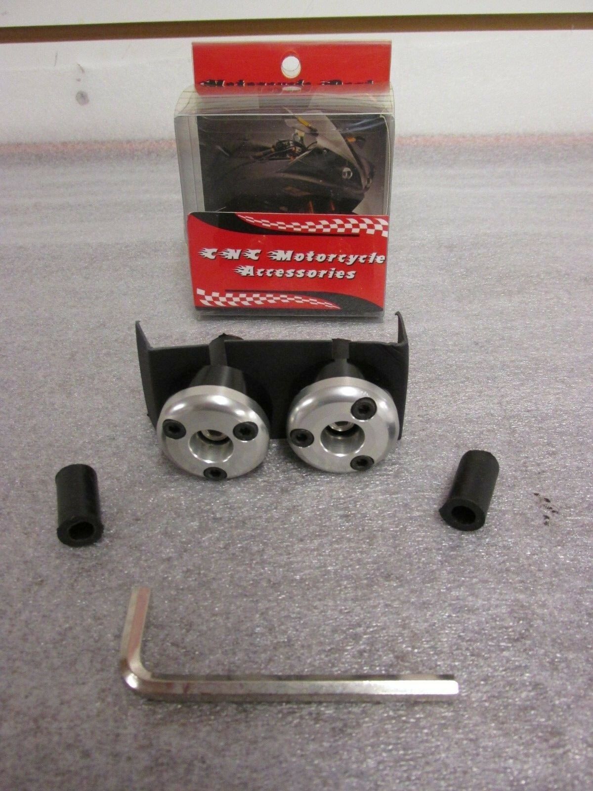 Motorcycle Handle Bar End Plug Grip Ends Caps 2PC 7/8" CNC