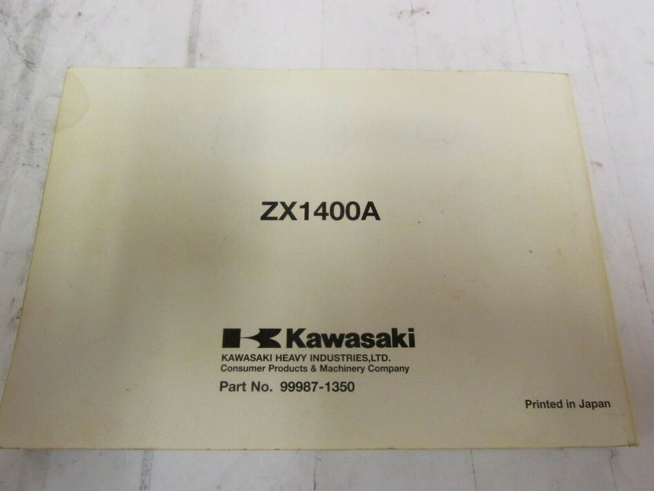Kawasaki Ninja ZX1400-A Owners Manual Booklet Operator Genuine Book 99987-1350