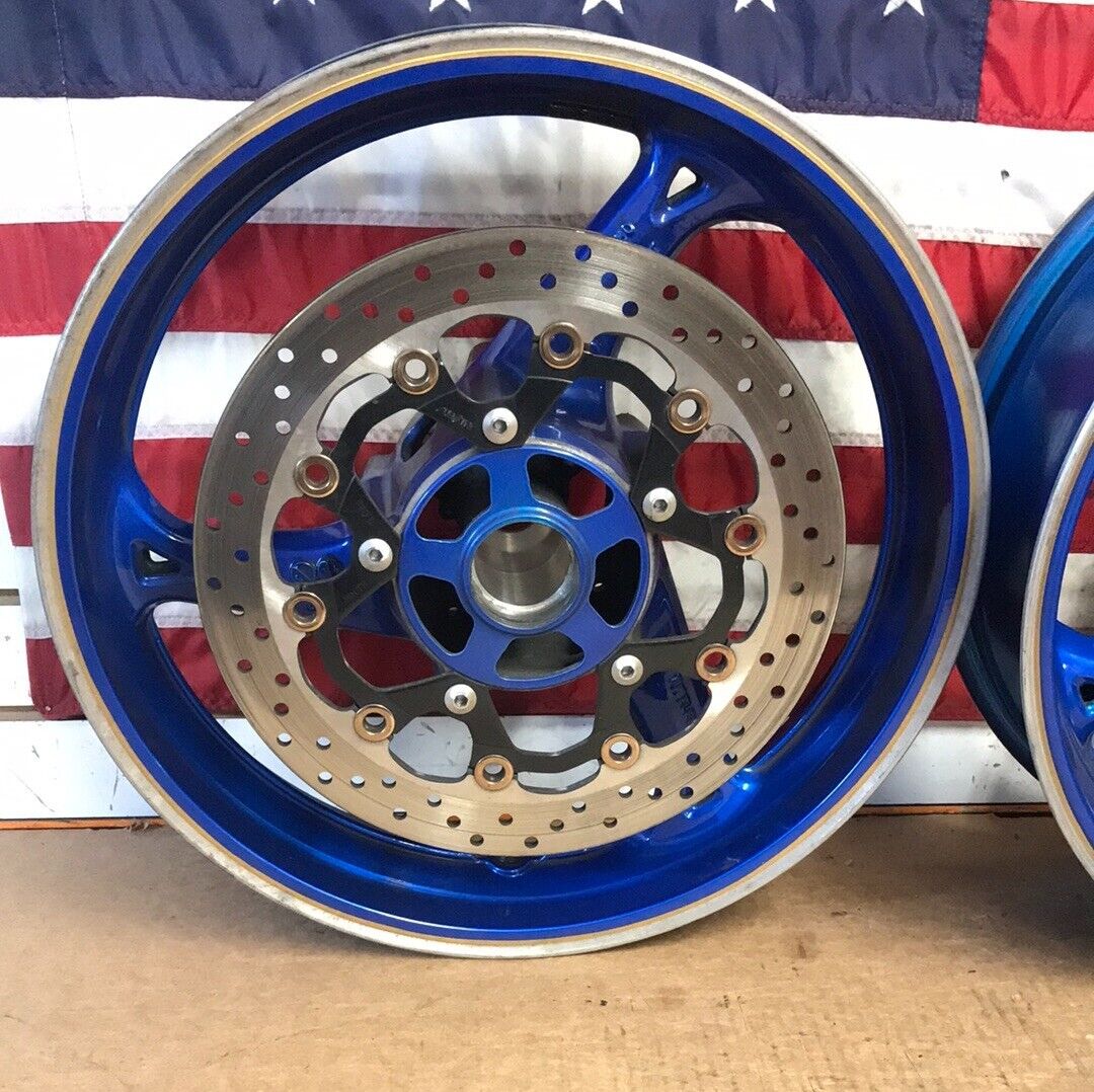 2008-2020 Suzuki Hayabusa Gen 2 Busa Front Rear Wheel Set Blue (2013)