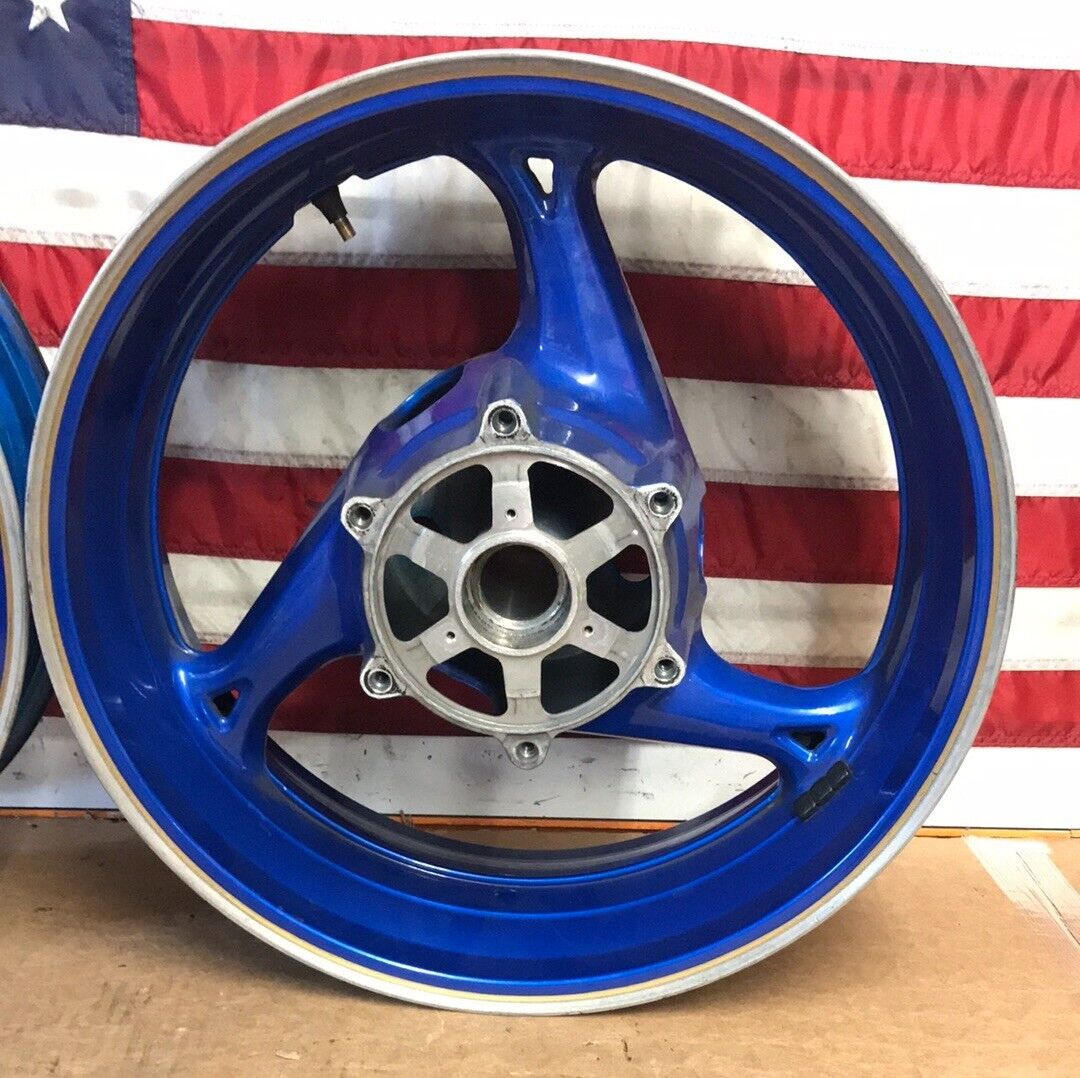 2008-2020 Suzuki Hayabusa Gen 2 Busa Front Rear Wheel Set Blue (2013)