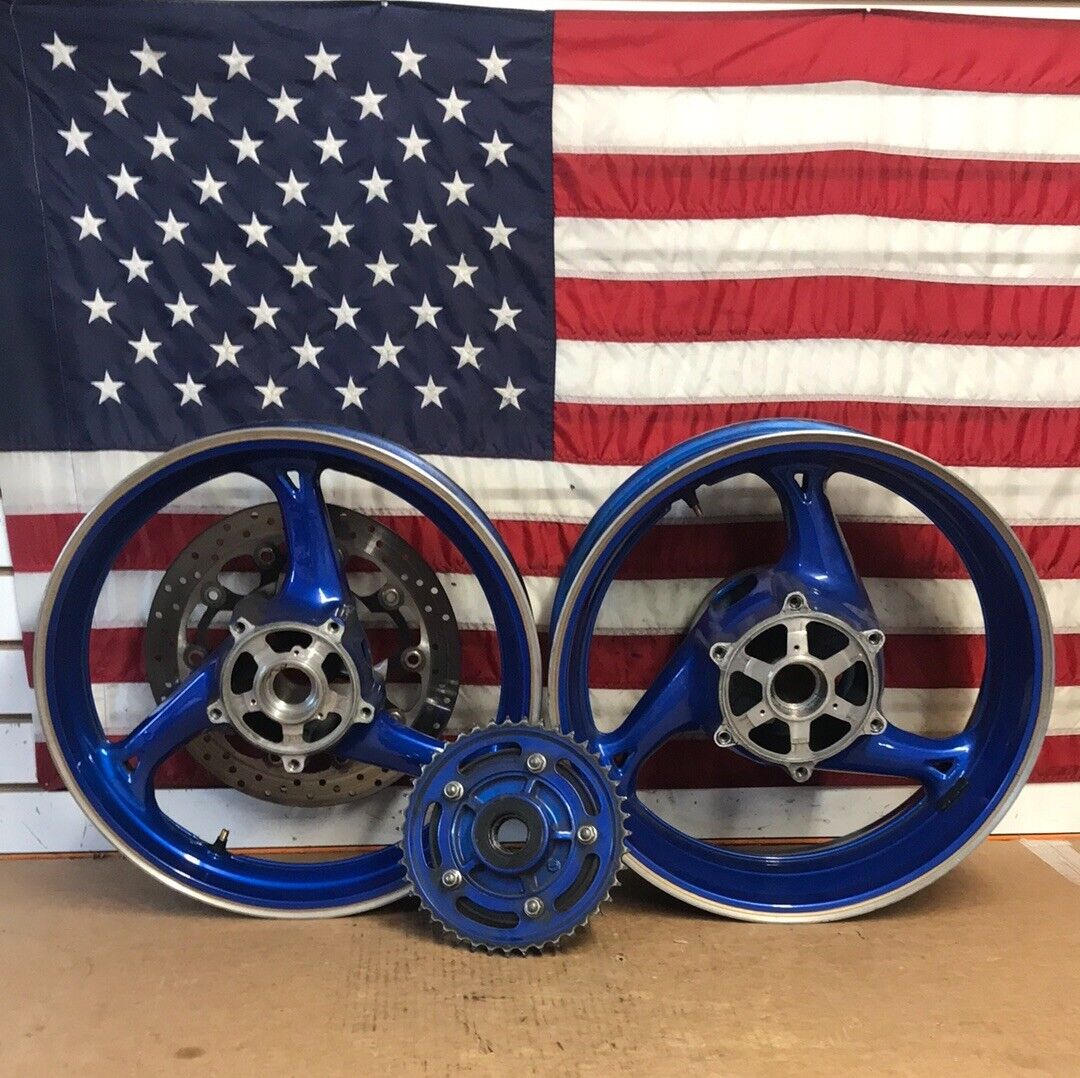 2008-2020 Suzuki Hayabusa Gen 2 Busa Front Rear Wheel Set Blue (2013)