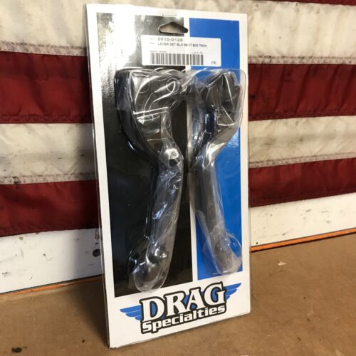 Drag Specialties Wide Blade Lever Set For Harley-Davidson Matte Black 96-15
