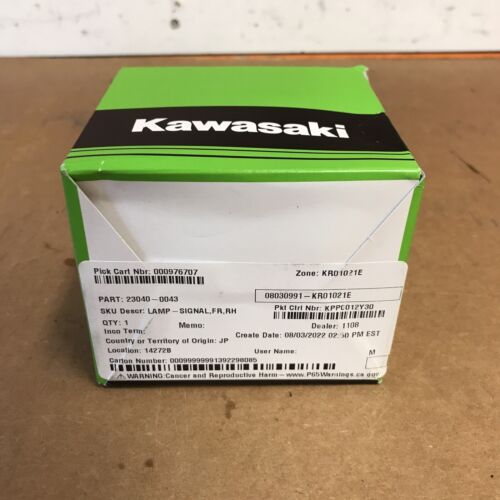 Kawasaki OEM 23040-0043 Lamp-Signal FR, RH