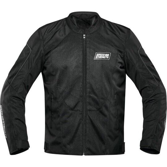 Speed & Strength Hot Head Motorcycle Mesh Jacket Black/Black Men's Large L NEW