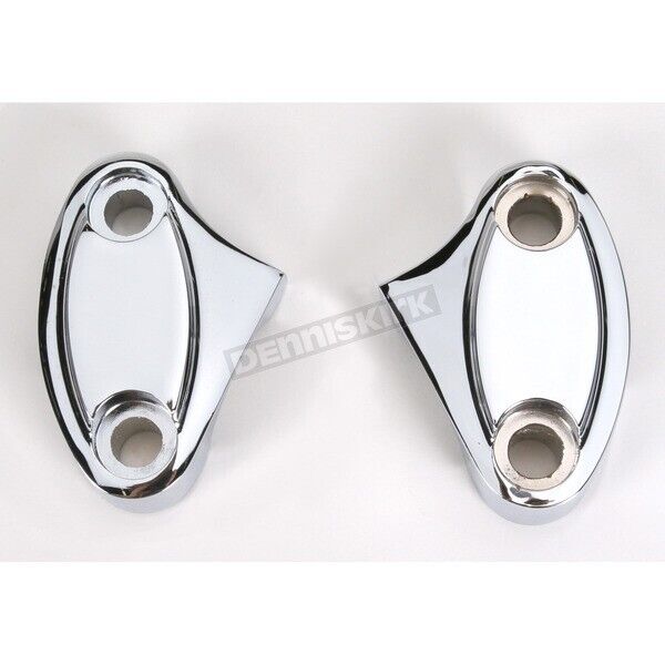 DRAG SPECIALTIES Chrome Handlebar Riser Clamp w/Offset Holes - 1803-7506