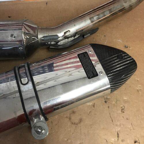 HAYABUSA 08-20 R-77 STAINLESS SLIP-ON EXHAUST, W/ STAINLESS MUFFLERS 11210E0520