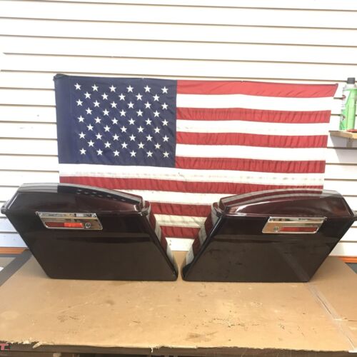 1994-2013 Harley Davidson Saddlebags Black Cherry pair OEM for Electra Glide