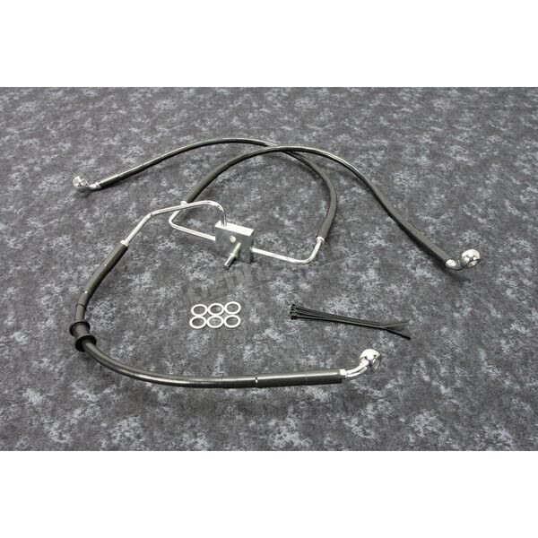 Drag Specialties - 1741-5841 - Standard Length Front Stainless Steel Brake Line