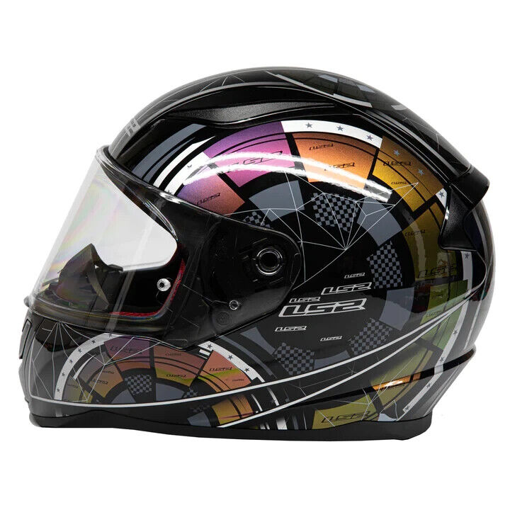 chameleon motorcycle helmet LS2 Rapid FF353 Tech 2.0 Chameleon Motorcycle Helmet Black/Green XL