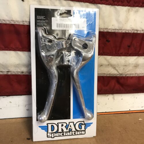 DRAG SPECIALTIES Chrome Wide Blade Lever Set - 0610-0790