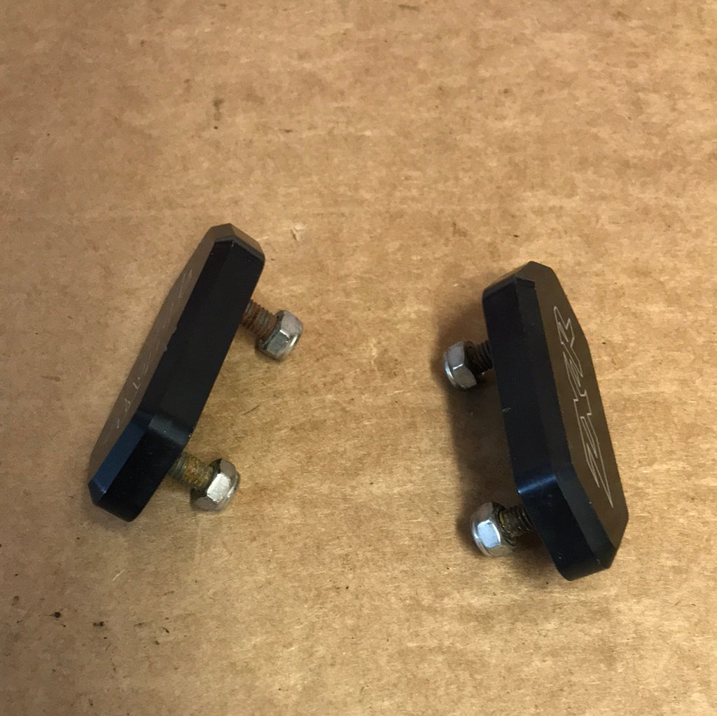 2008-2010 Kawasaki Ninja ZX10-R Mirror Block Off Plates Logo Pair