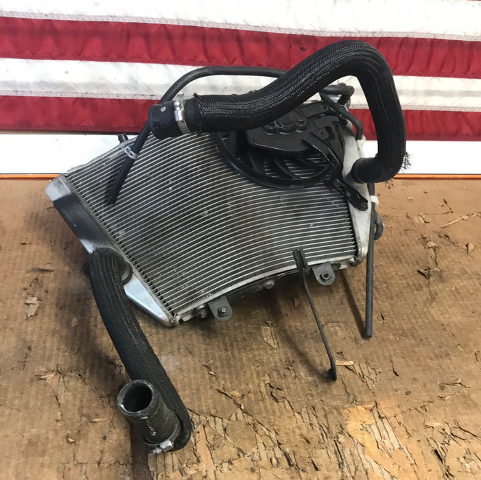 2005-2006 Suzuki GSXR 1000 Radiator OEM with Cooling Fan, Hoses, Coolant Tank