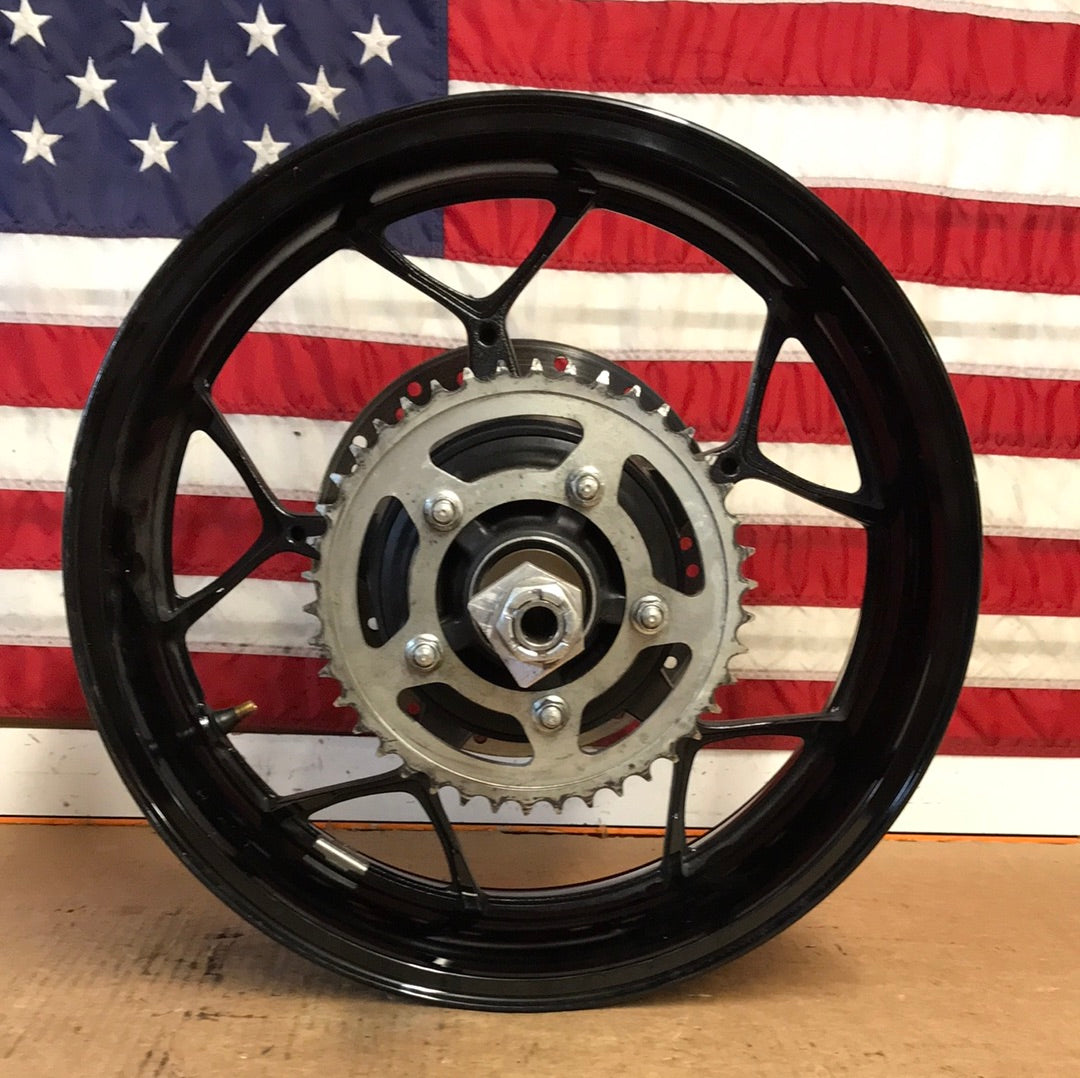 2006-2011 Kawasaki Ninja ZX14 Black Rear Wheel Straight OEM