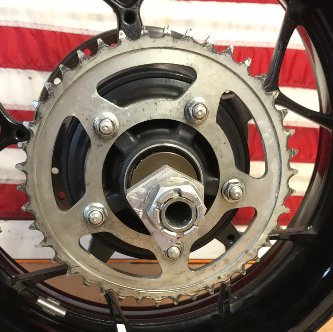 2006-2011 Kawasaki Ninja ZX14 Black Rear Wheel Straight OEM