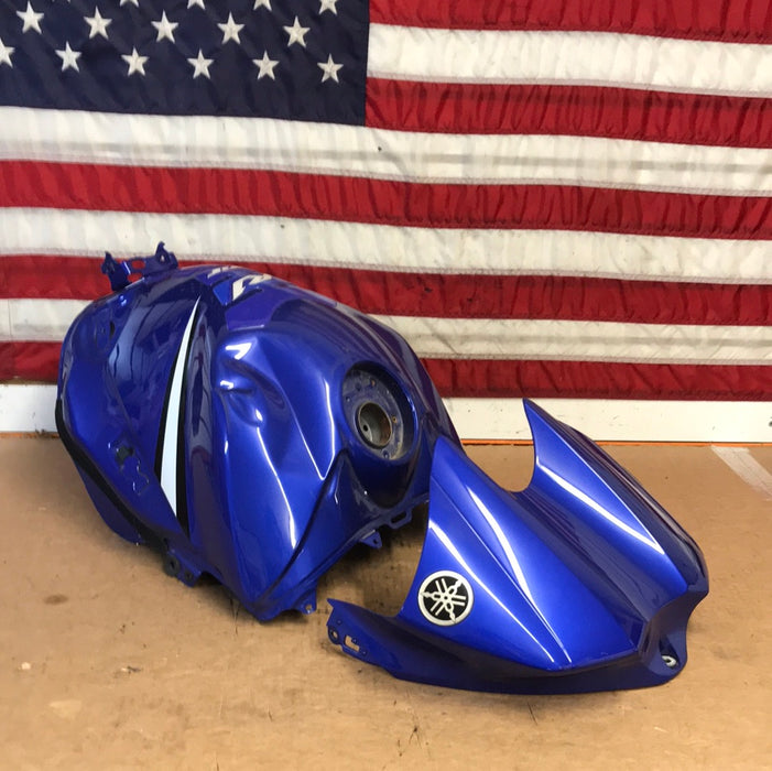 2004-2006 Yamaha R1 Blue Gas Tank *DENT* and Tank Cover Fairing OEM