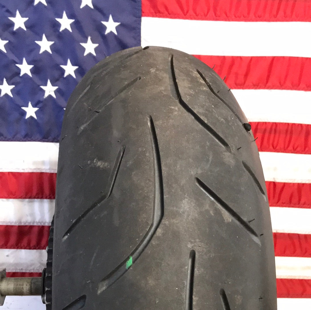 2012-2020 Kawasaki Ninja ZX14 ZX-14R Rear Wheel and Tire with Rotors OEM