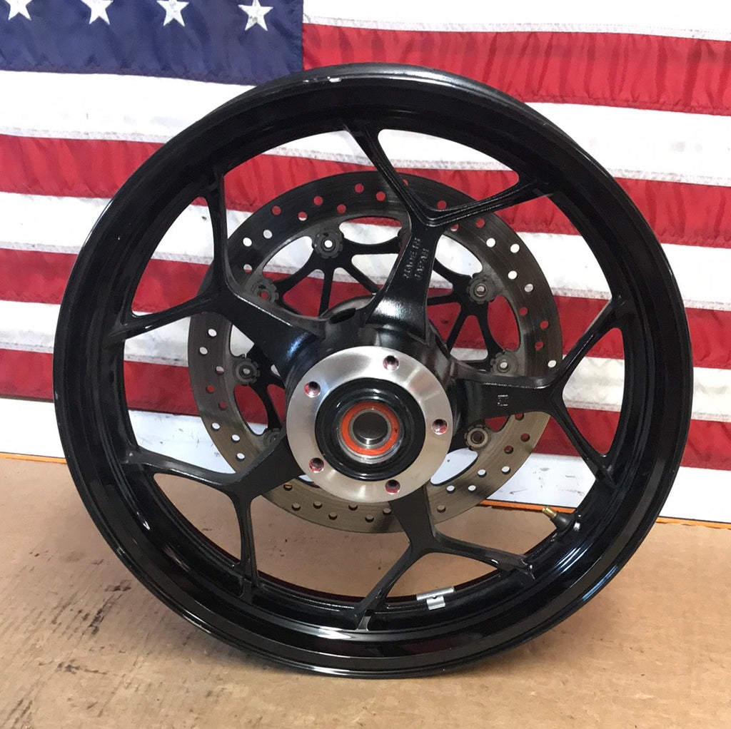 2006-2011 Kawasaki Ninja ZX14 Black Front Wheel Straight OEM