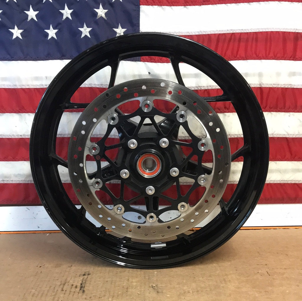 2006-2011 Kawasaki Ninja ZX14 Black Front Wheel Straight OEM
