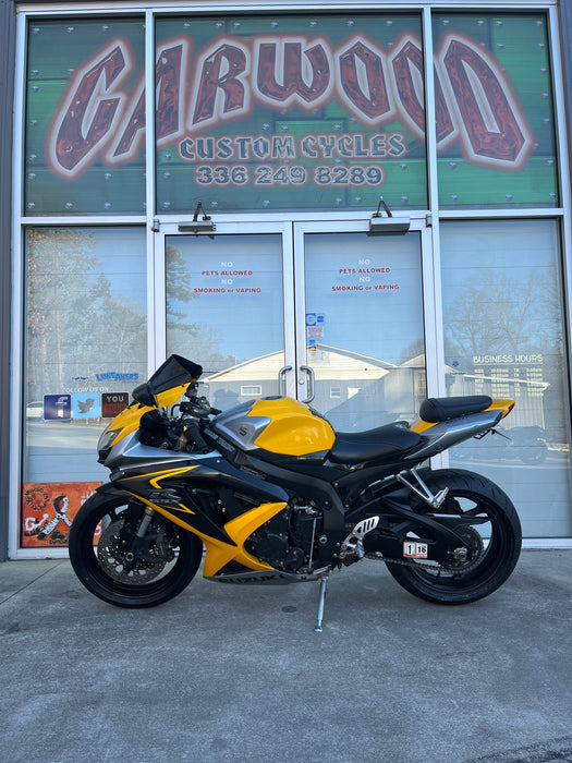 2008 Suzuki GSXR-600 Color: Yellow/Black Mileage: 26,910 VIN: 111340