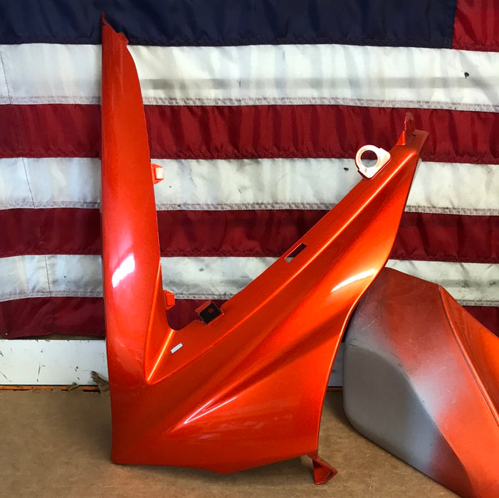 2007-2008 Suzuki GSXR 1000 Tank Fairing and Left Mid Upper Fairing Orange