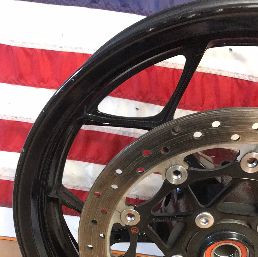2006-2011 Kawasaki Ninja ZX14 Black Front Wheel Straight OEM