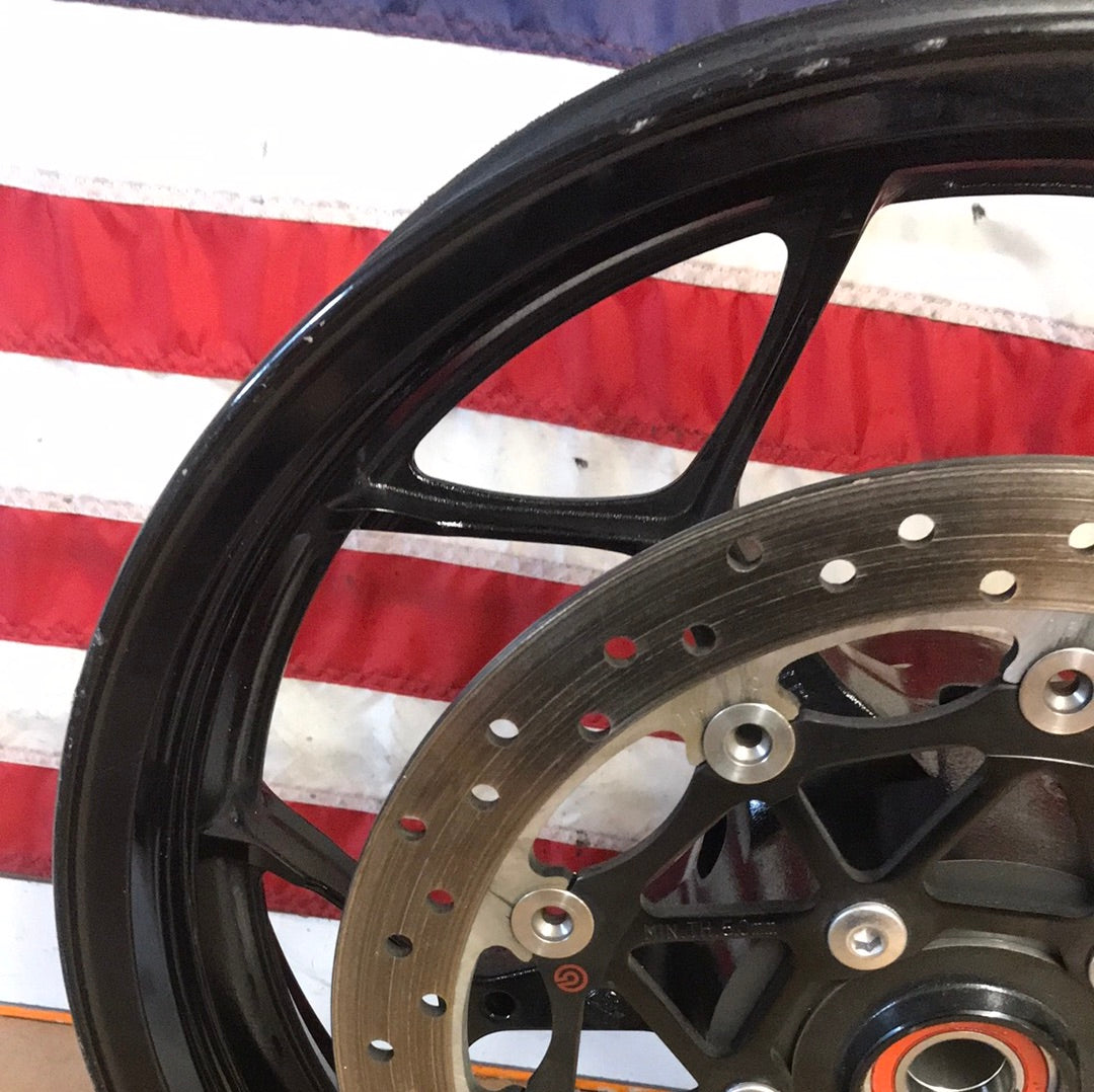 2006-2011 Kawasaki Ninja ZX14 Black Front Wheel Straight OEM