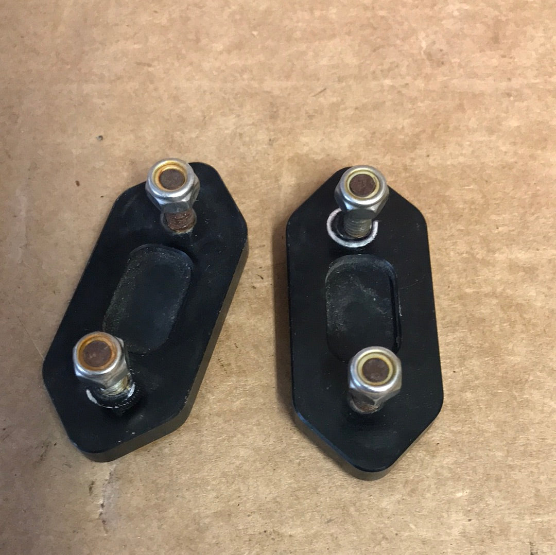 2008-2010 Kawasaki Ninja ZX10-R Mirror Block Off Plates Logo Pair