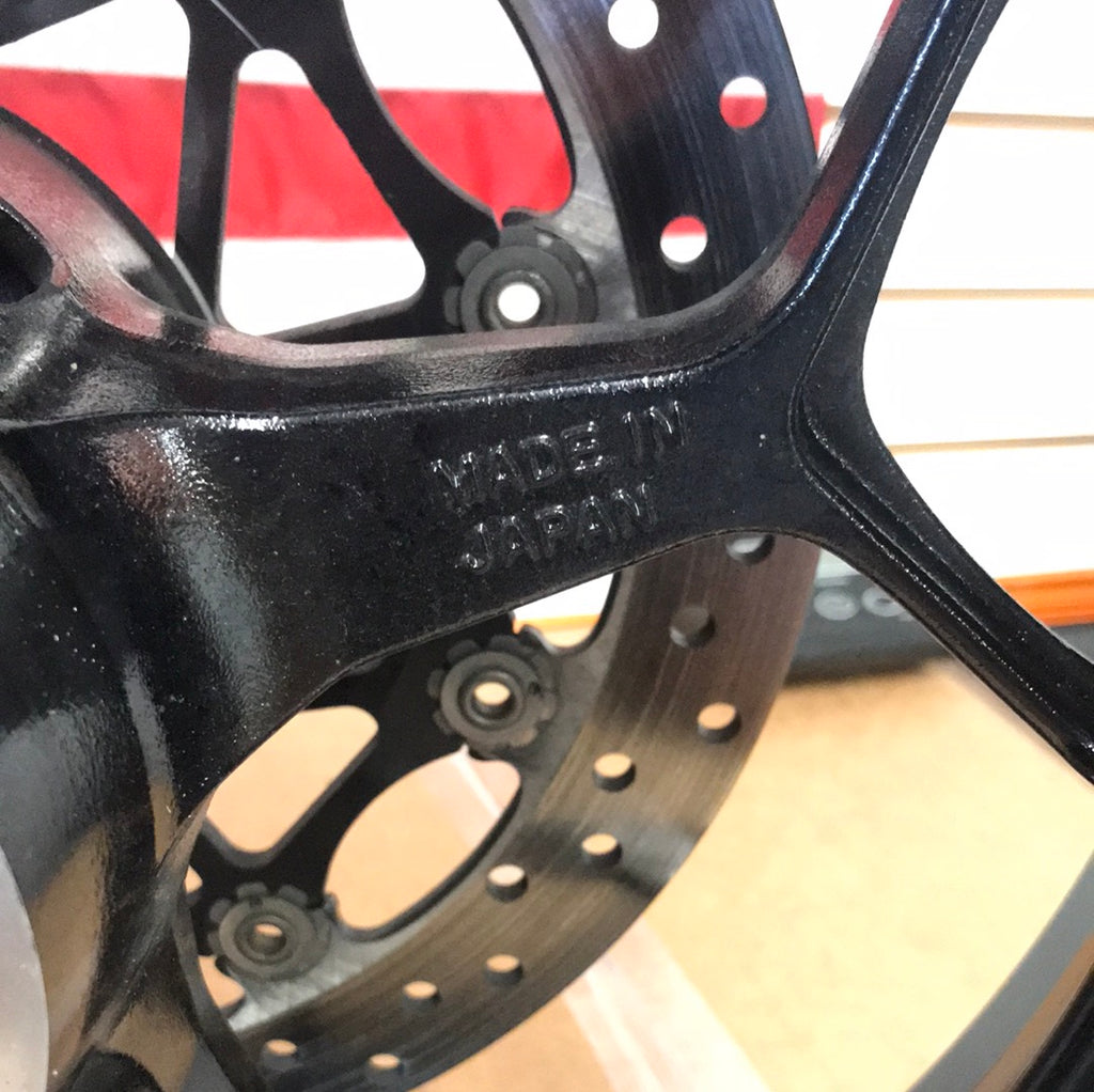 2006-2011 Kawasaki Ninja ZX14 Black Front Wheel Straight OEM