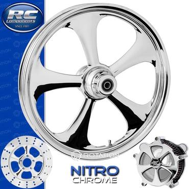 RC NITRO 300D Chrome Front and Rear Wheels - Honda CBR600 