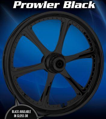 RC PROWLER 360S Black Powdercoat Front and Rear Wheels - Yamaha R6-S 