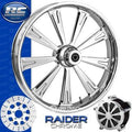 RC RAIDER 240D Black Powdercoat Front and Rear Wheels - Yamaha R6