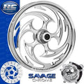 RC SAVAGE 300S Chrome Front and Rear Wheels - Suzuki GSX-R750 