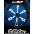RC STRIKER 360S Chrome Rim Black Spokes Black Hub Twilight Front And Rear Wheels - Suzuki GSX-R1000 