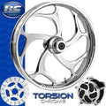 RC TORSION 300D Black Powdercoat Front and Rear Wheels - Suzuki Katana 600